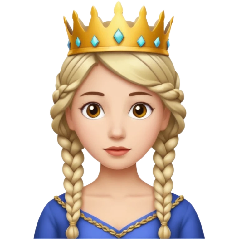 Woman with crown braid emoji
