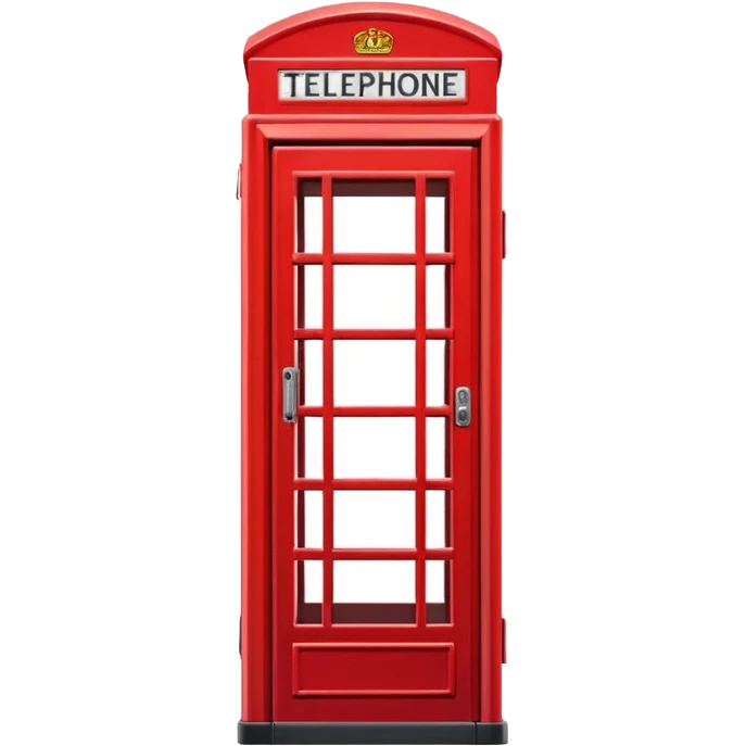 cabina telefonica roja minimalista emoji