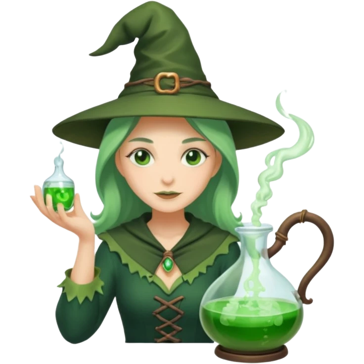 green witch cooking potion emoji