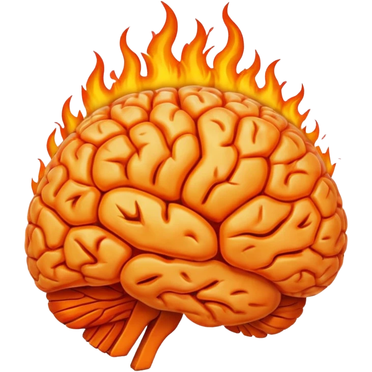 brain in the fire emoji