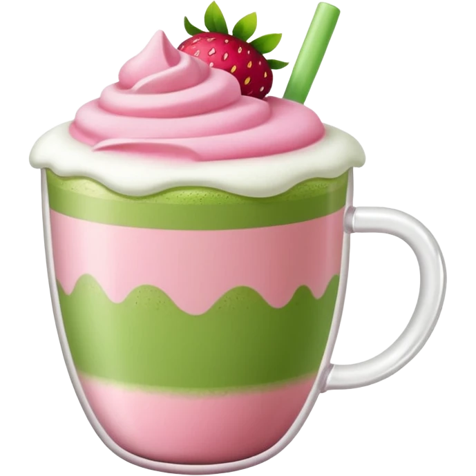 strawberry matcha latte emoji
