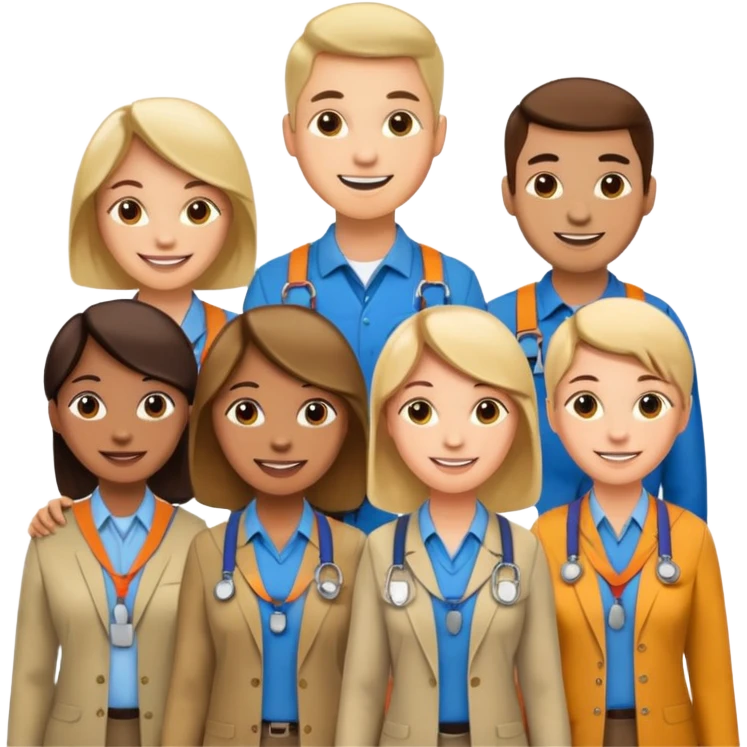 Employees with Lanyards emoji
