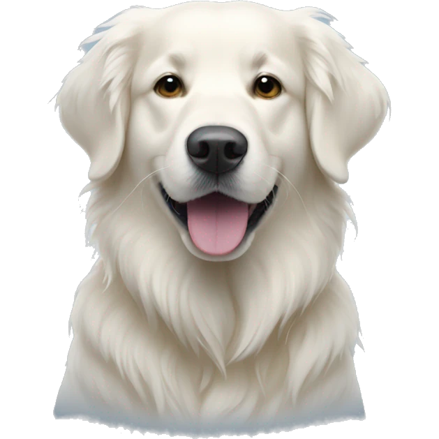 White golden retriever in blizzard  emoji