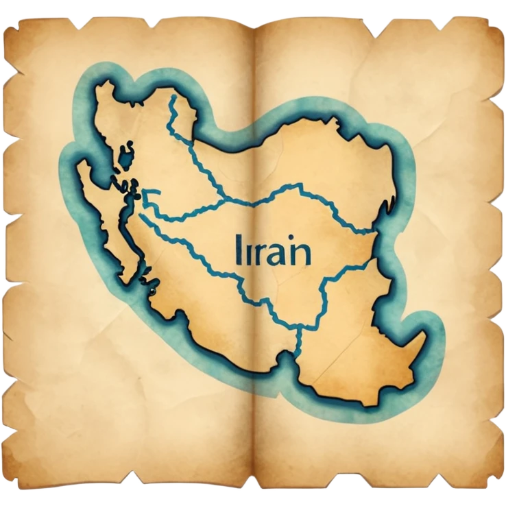 نقشه ایران با دست بغل کرده emoji