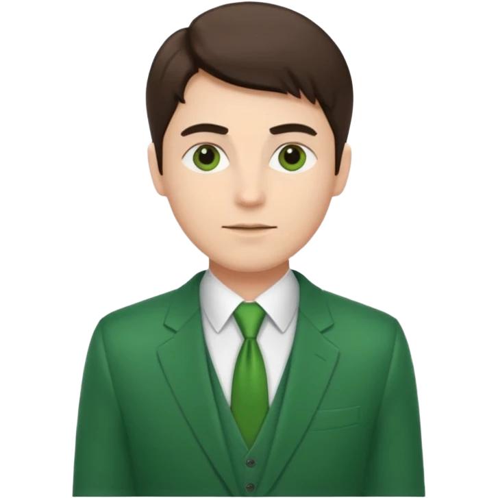 Lawyer with a green suit on emoji
