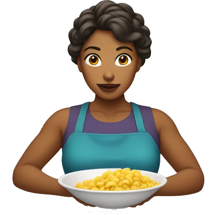 Femme qui mange beaucoup  emoji