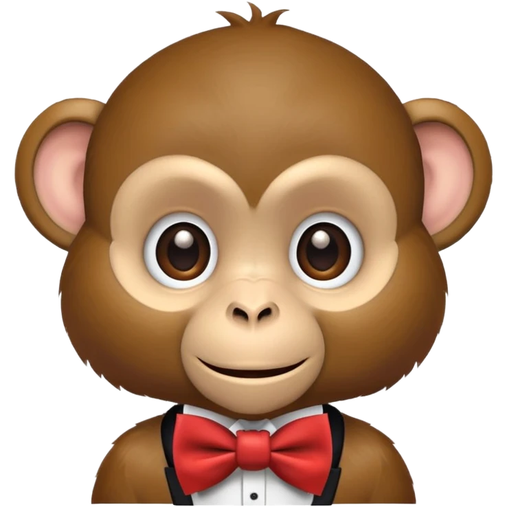Monkey in a bow tie emoji