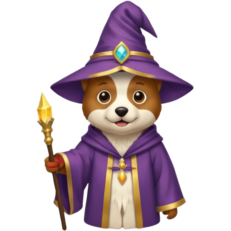 Dog wizard emoji