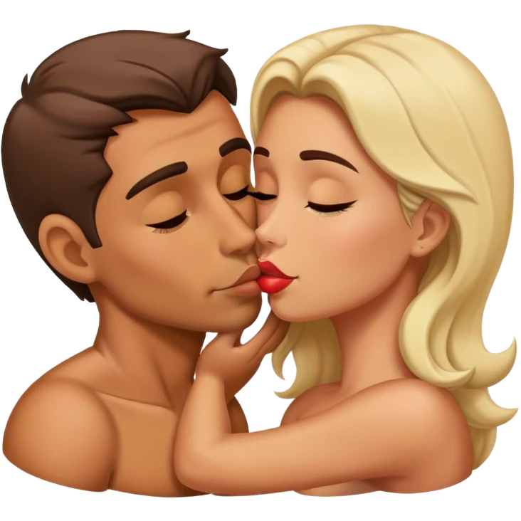 man and woman kiss emoji