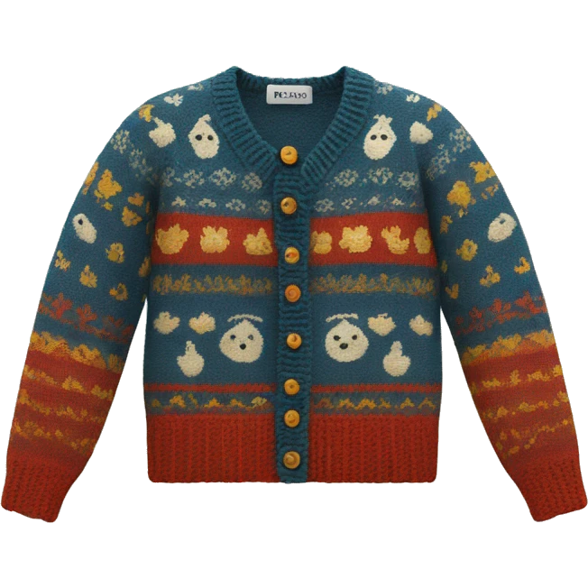 folklore knit cardigan  emoji
