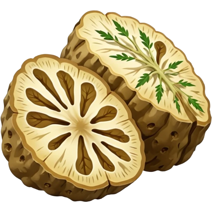 slices of white truffle with weed emoji