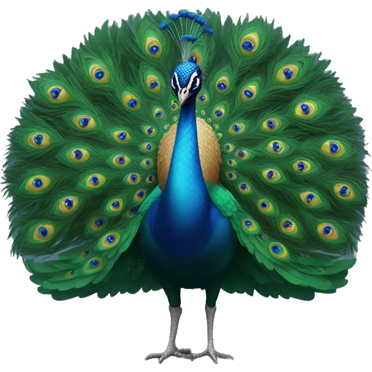 Peacock with feature emoji