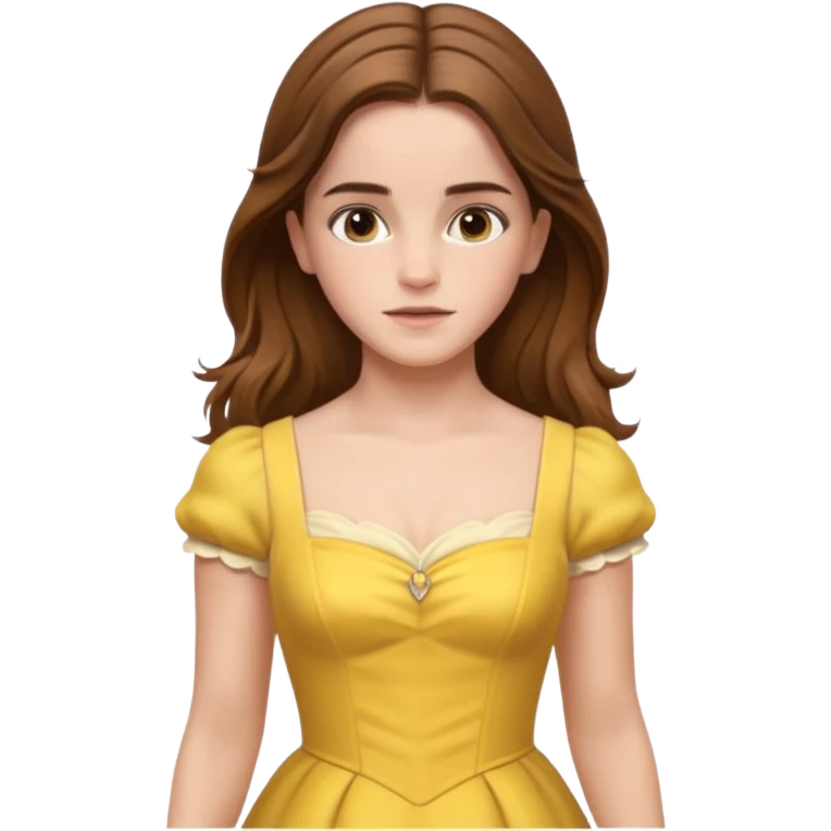 emma watson long hair as belle Cinematic Realistic emoji