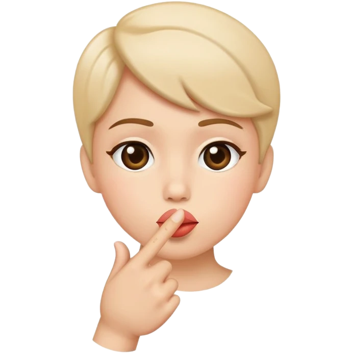 finger pointing blowing kiss emoji