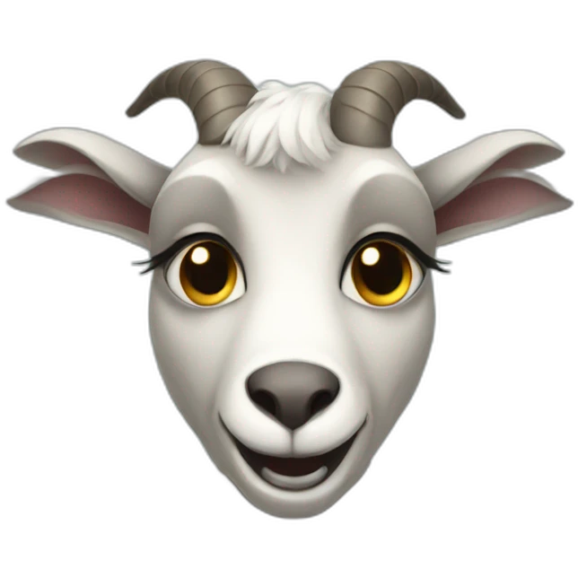 Creepy goat wearing a dress  emoji