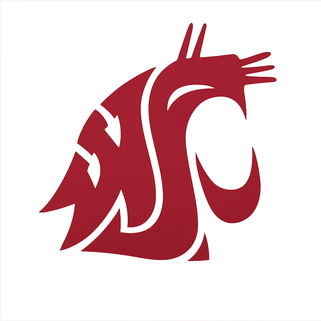 Washington State University Cougars logo in red, variation 4 emoji