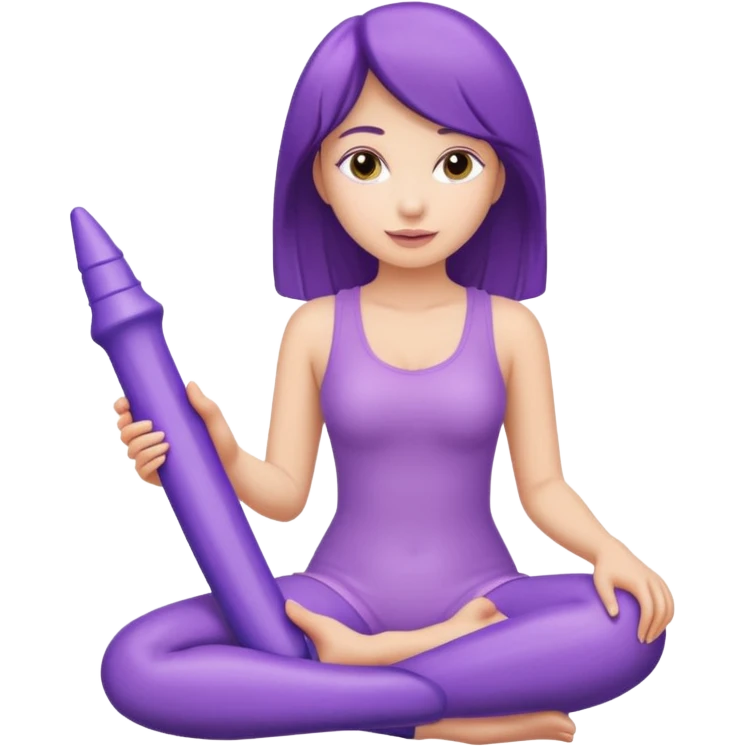 Woman sitting on dildo emoji