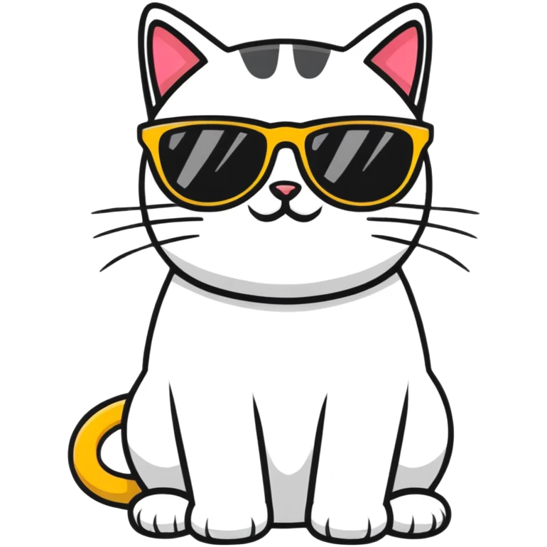 Cat with sunglasses emoji