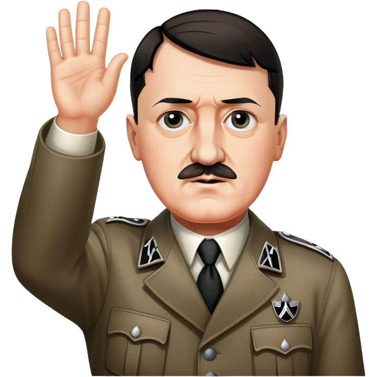 Adolf Hitler doing nazi salute emoji