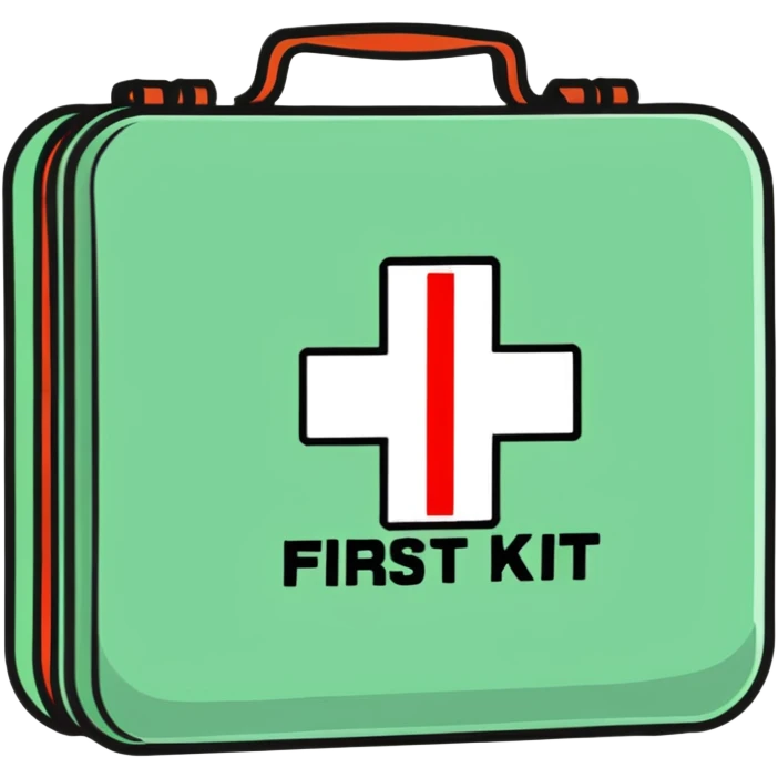 compact portable first aid kit case emoji