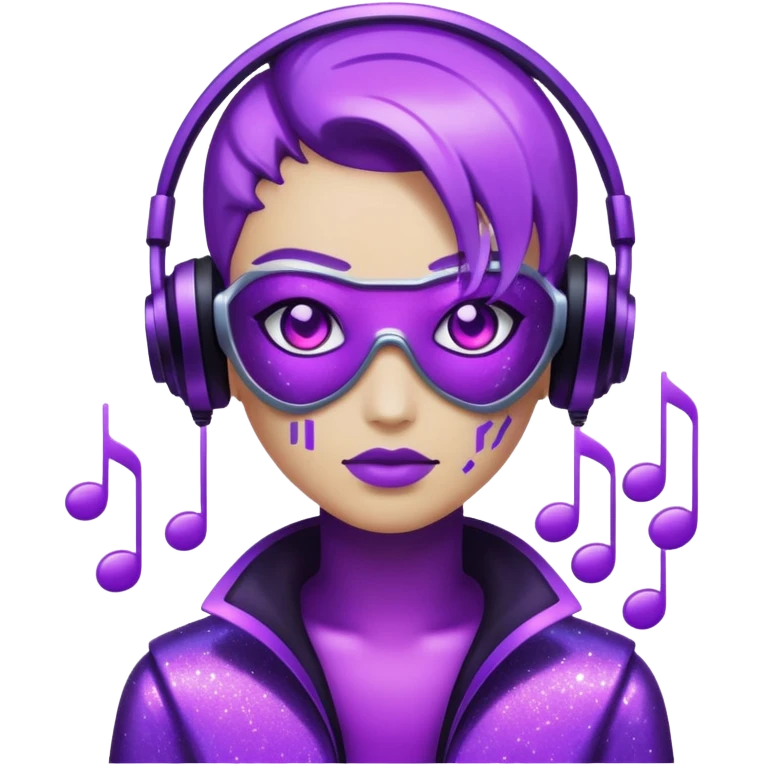 glitter music purple cyberpunk emoji