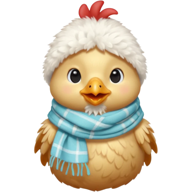 cute small chicken with scarf emoji
