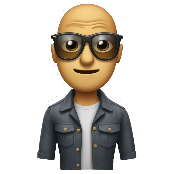 Calvo  con gafas emoji