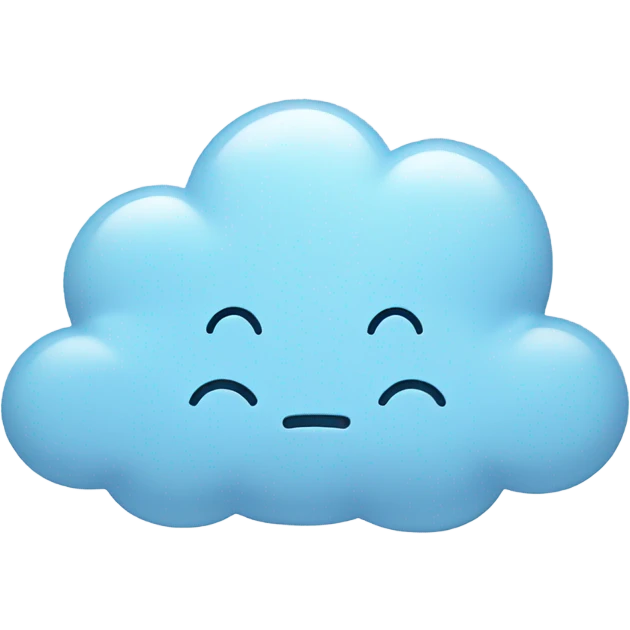 pastel lightblue cloud emoji