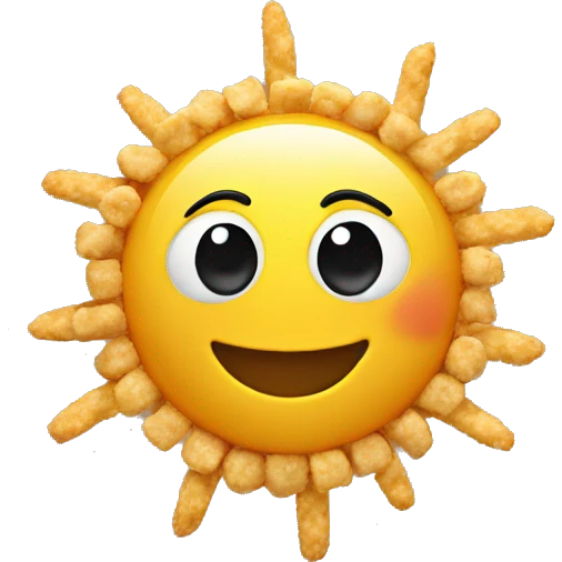 cereal inside a sun emoji