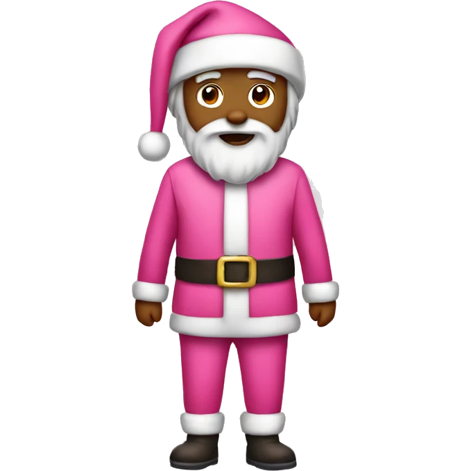 Pink Santa Claus outfit emoji