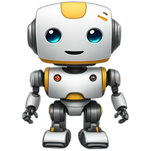 Friendly cute robot emoji