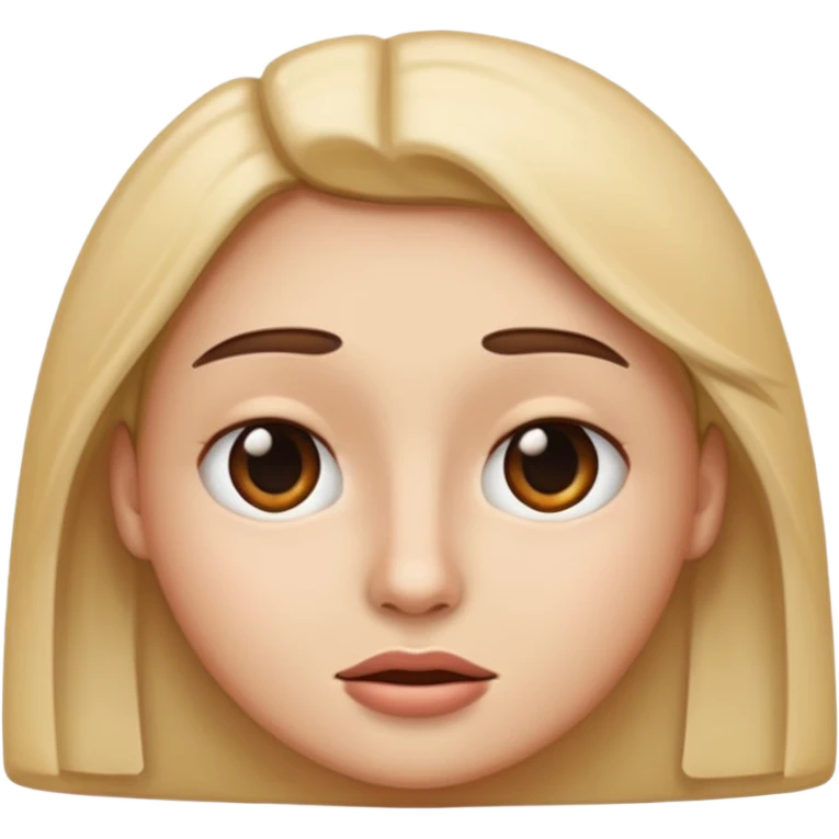 Side eyes and straight mouth emoji