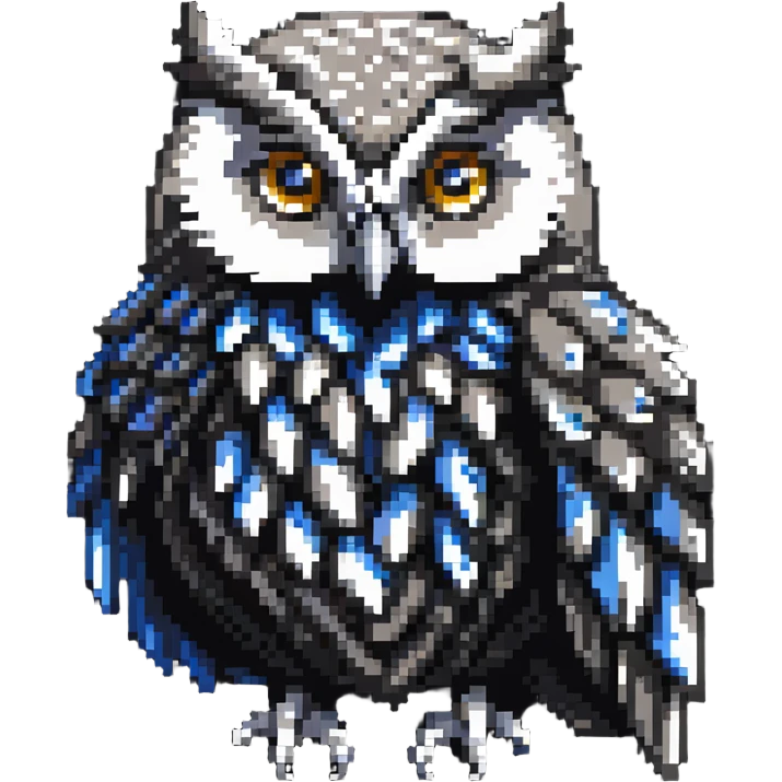 colorful owl with detailed feathers emoji