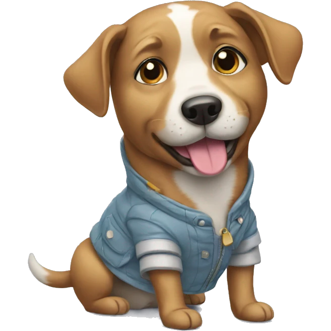 Dog wearing clothes  emoji