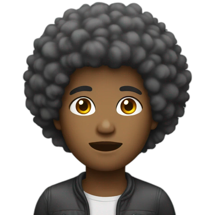 Afro sorry emoji