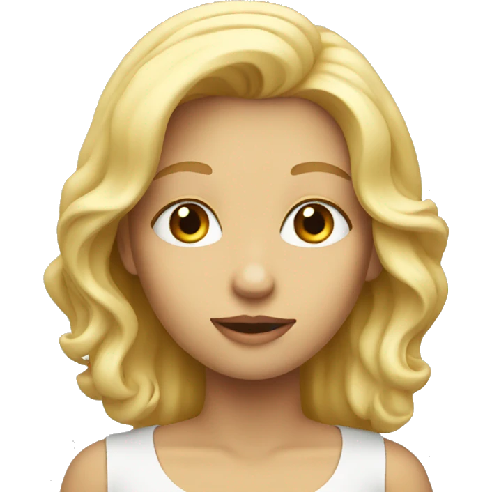 Blonde with question emoji