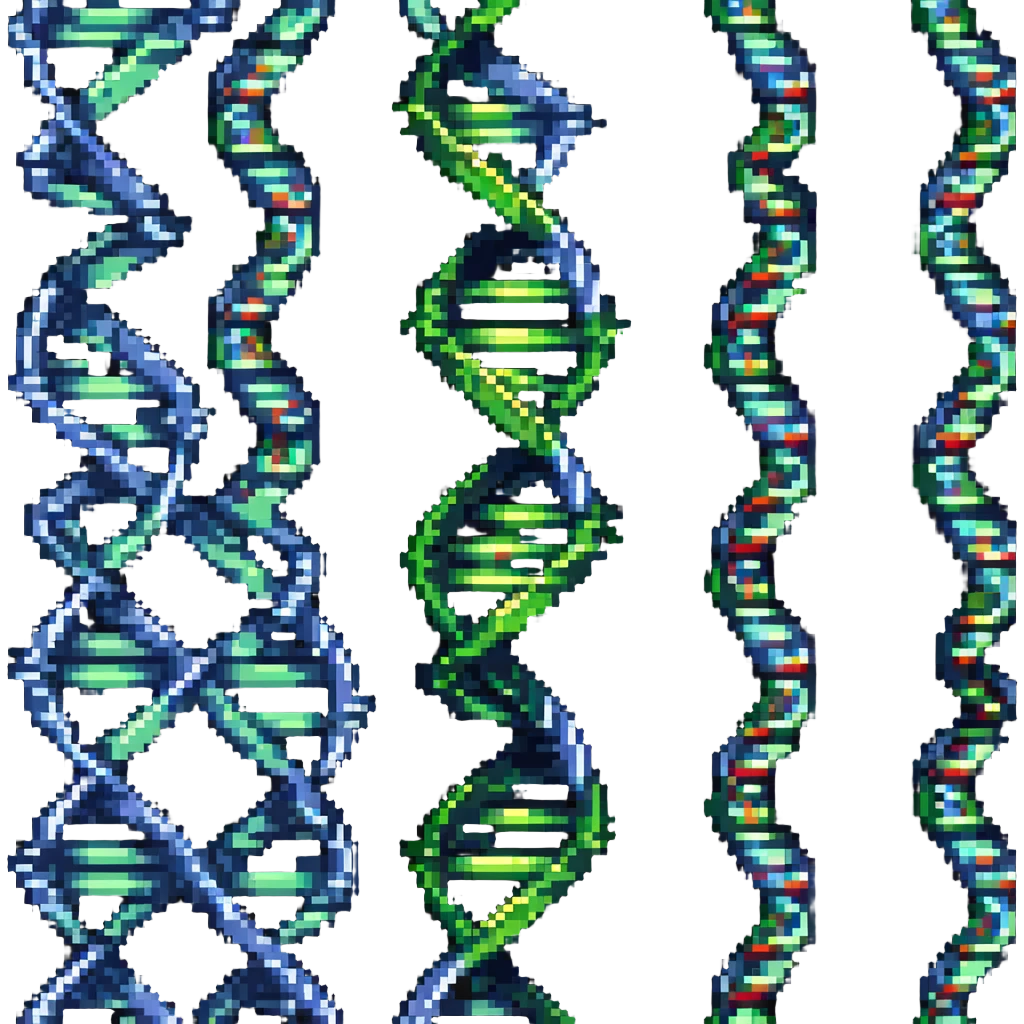 DNA double helix pixel art emoji