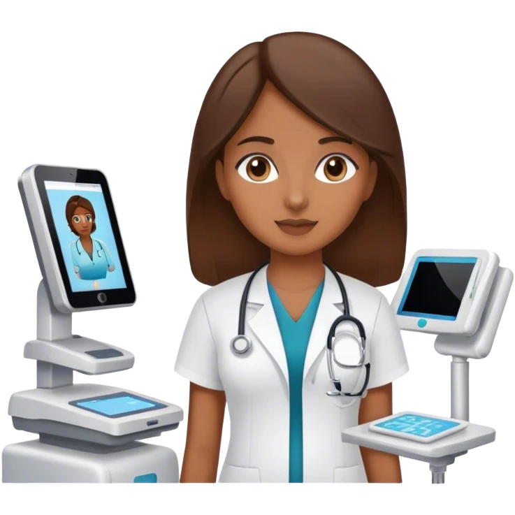  Brown girl brown hair Sonographer  emoji