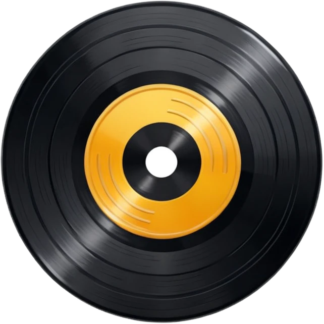 a black vinyl record emoji