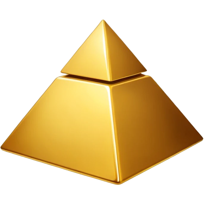 Gold pyramid emoji