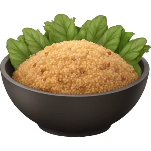 Quinoa bowl no face emoji