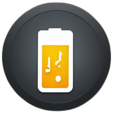battery icon showing a music symbol instead of the charging symbol emoji