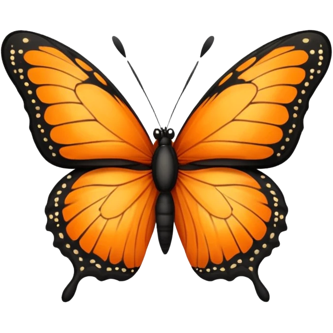 an orange butterfly emoji