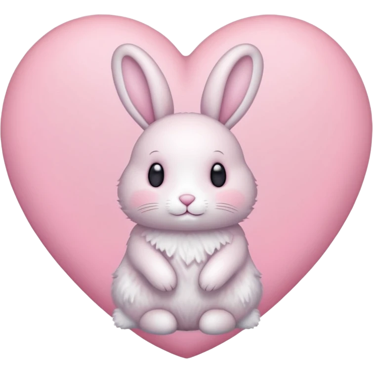 pastel heart with a bunny motif emoji