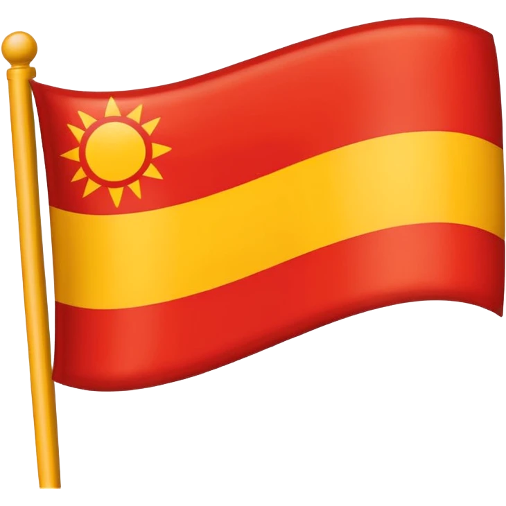 Flag yellow and rec emoji