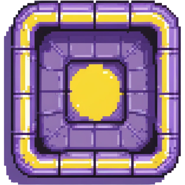 purple portal with black frames, Minecraft style emoji