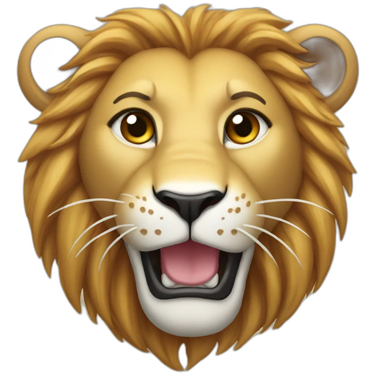 Celebraiting lion emoji