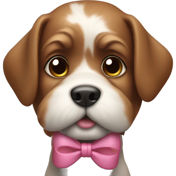 Dog with bow emoji