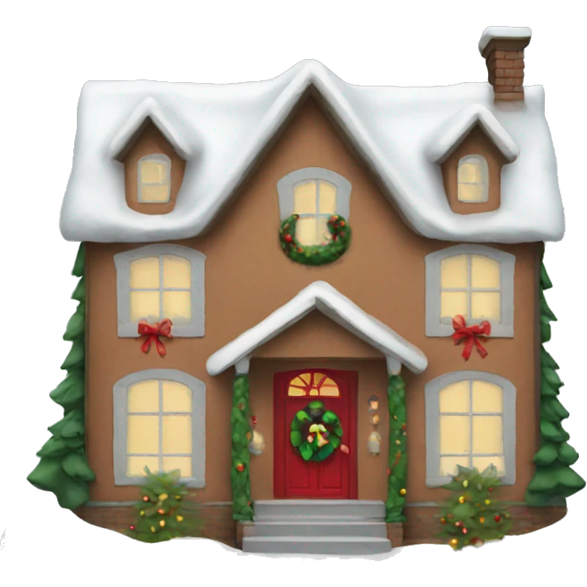 Christmas house emoji
