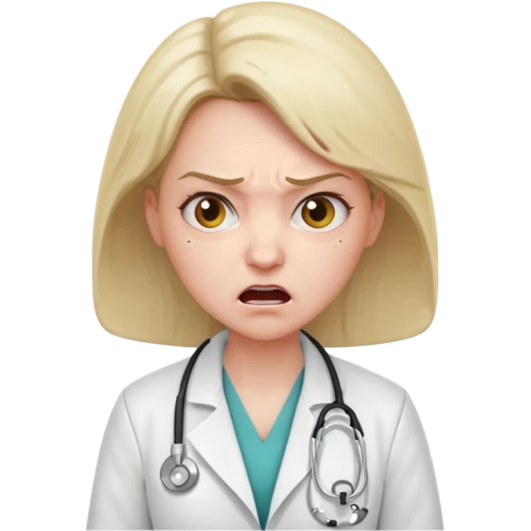 Angry Female Doctor  emoji